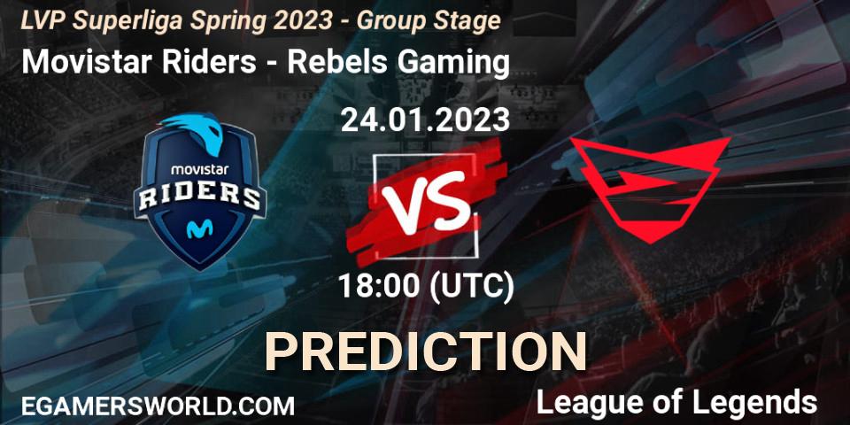 Movistar Riders vs Rebels Gaming: Match Prediction. 24.01.23, LoL, LVP Superliga Spring 2023 - Group Stage