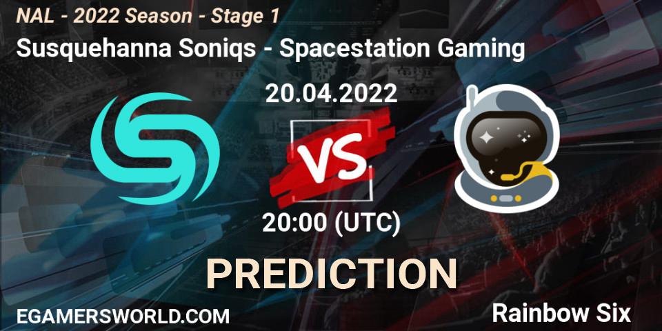 Susquehanna Soniqs vs Spacestation Gaming: Match Prediction. 20.04.2022 at 20:00, Rainbow Six, NAL - Season 2022 - Stage 1