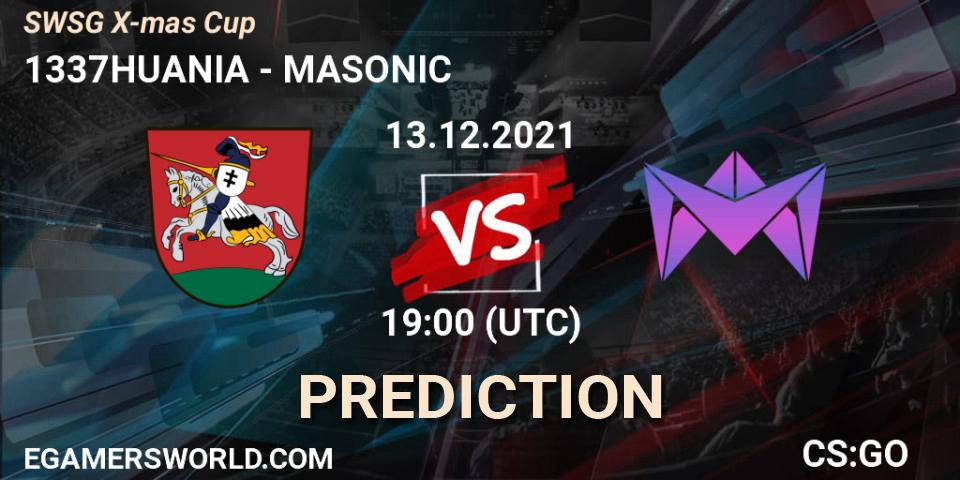 1337HUANIA vs MASONIC: Match Prediction. 14.12.21, CS2 (CS:GO), SWSG X-mas Cup