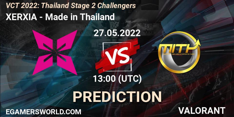 XERXIA vs Made in Thailand: Match Prediction. 27.05.2022 at 13:20, VALORANT, VCT 2022: Thailand Stage 2 Challengers