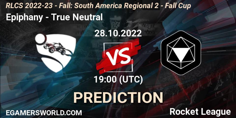 Epiphany vs True Neutral: Match Prediction. 28.10.22, Rocket League, RLCS 2022-23 - Fall: South America Regional 2 - Fall Cup