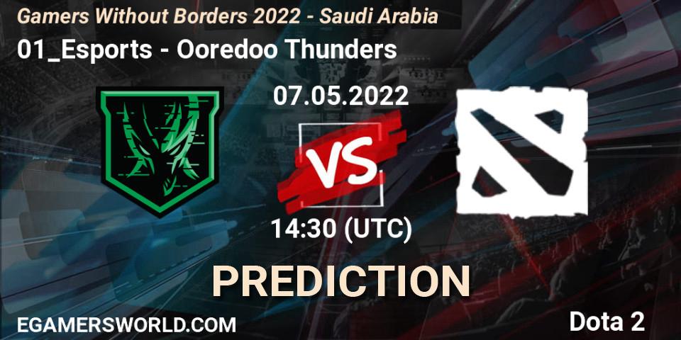 01_Esports vs Ooredoo Thunders: Match Prediction. 07.05.2022 at 14:25, Dota 2, Gamers Without Borders 2022 - Saudi Arabia