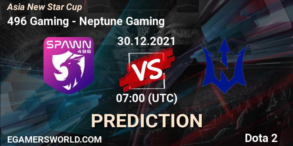 496 Gaming vs Neptune Gaming: Match Prediction. 30.12.2021 at 07:43, Dota 2, Asia New Star Cup