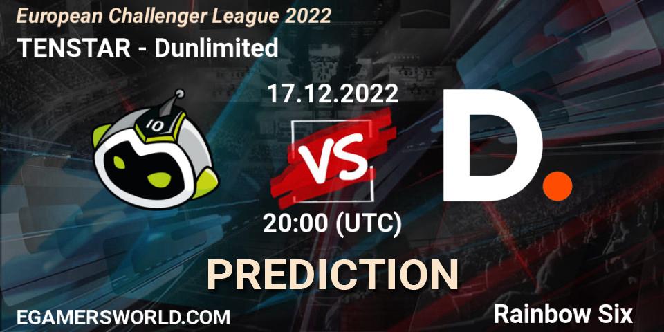 TENSTAR vs Dunlimited: Match Prediction. 17.12.2022 at 15:30, Rainbow Six, European Challenger League 2022
