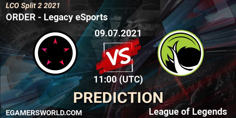 ORDER vs Legacy eSports: Match Prediction. 09.07.21, LoL, LCO Split 2 2021