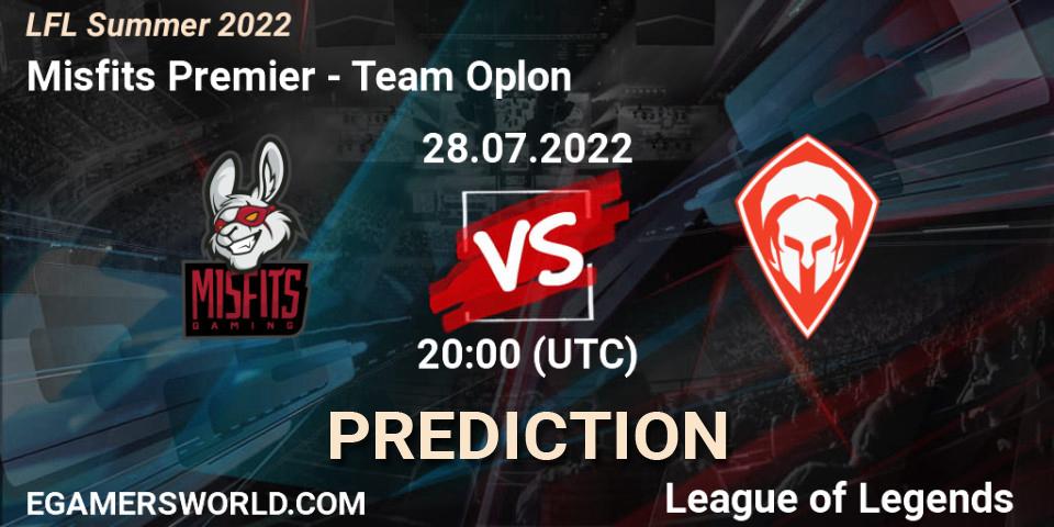 Misfits Premier vs Team Oplon: Match Prediction. 28.07.22, LoL, LFL Summer 2022