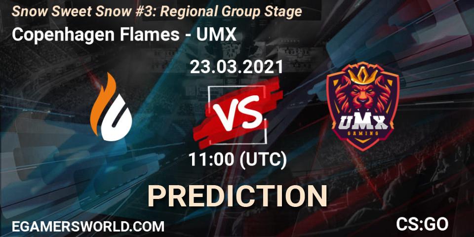 Copenhagen Flames vs UMX: Match Prediction. 23.03.2021 at 11:00, Counter-Strike (CS2), Snow Sweet Snow #3: Regional Group Stage