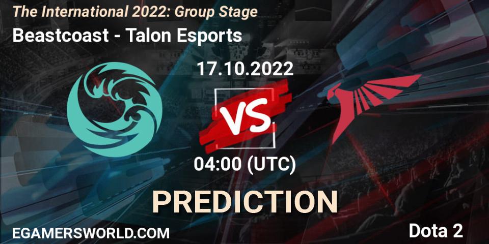 Beastcoast vs Talon Esports: Match Prediction. 17.10.22, Dota 2, The International 2022: Group Stage