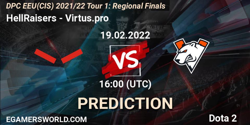 HellRaisers vs Virtus.pro: Match Prediction. 19.02.22, Dota 2, DPC EEU(CIS) 2021/22 Tour 1: Regional Finals