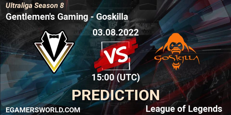Gentlemen's Gaming vs Goskilla: Match Prediction. 03.08.22, LoL, Ultraliga Season 8