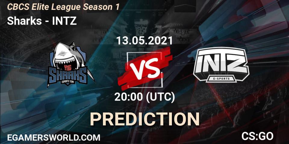 Sharks vs INTZ: Match Prediction. 13.05.21, CS2 (CS:GO), CBCS Elite League Season 1