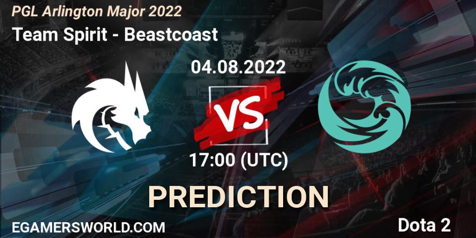 Team Spirit vs Beastcoast: Match Prediction. 04.08.2022 at 17:19, Dota 2, PGL Arlington Major 2022 - Group Stage