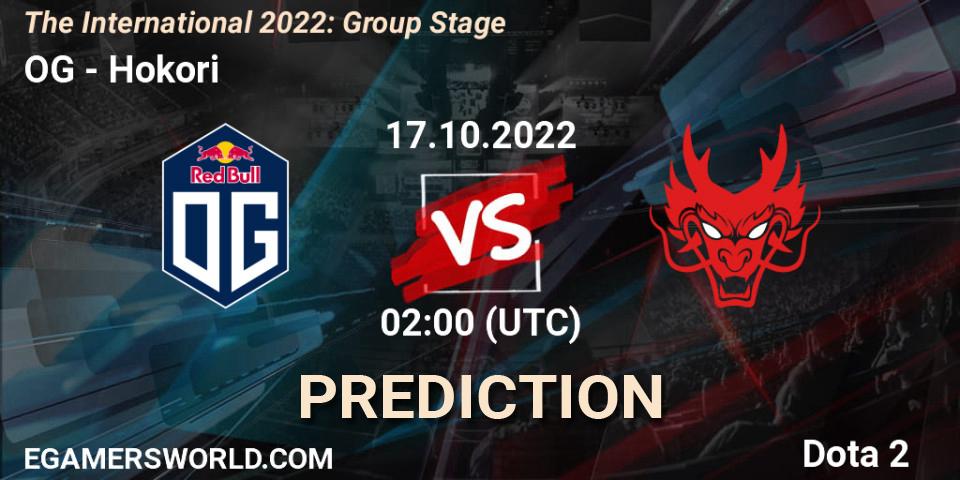 OG vs Hokori: Match Prediction. 17.10.22, Dota 2, The International 2022: Group Stage