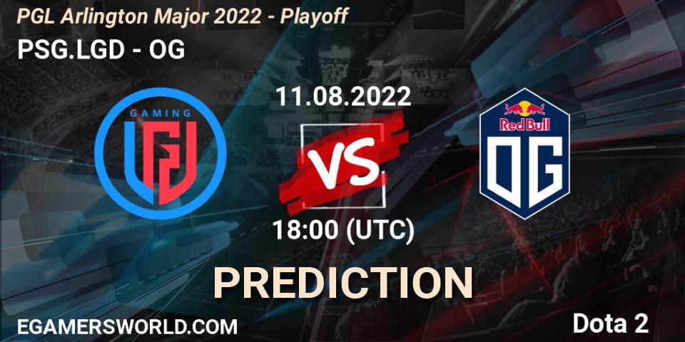 PSG.LGD vs OG: Match Prediction. 11.08.22, Dota 2, PGL Arlington Major 2022 - Playoff