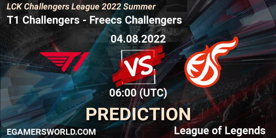 T1 Challengers vs Freecs Challengers: Match Prediction. 04.08.22, LoL, LCK Challengers League 2022 Summer