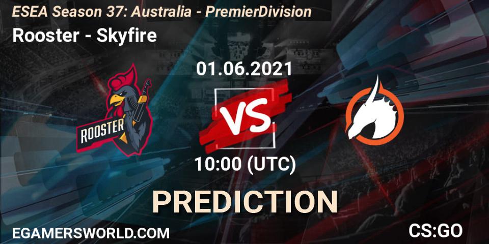 Rooster vs Skyfire: Match Prediction. 01.06.21, CS2 (CS:GO), ESEA Season 37: Australia - Premier Division