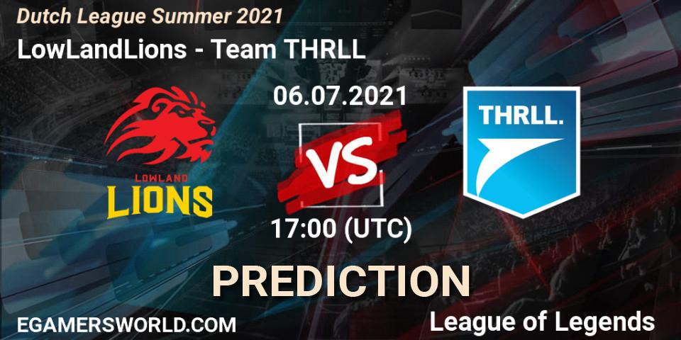 LowLandLions vs Team THRLL: Match Prediction. 06.07.2021 at 17:00, LoL, Dutch League Summer 2021