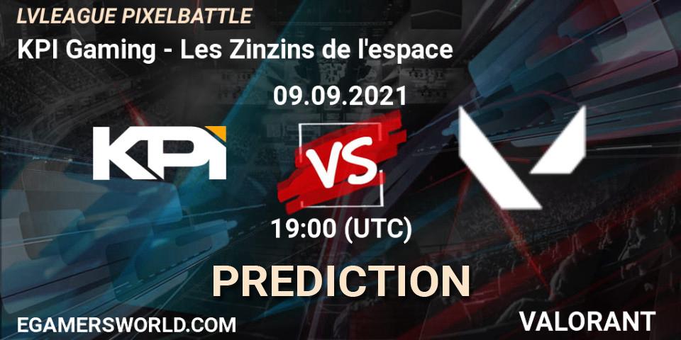 KPI Gaming vs Les Zinzins de l'espace: Match Prediction. 09.09.2021 at 19:00, VALORANT, LVLEAGUE PIXELBATTLE