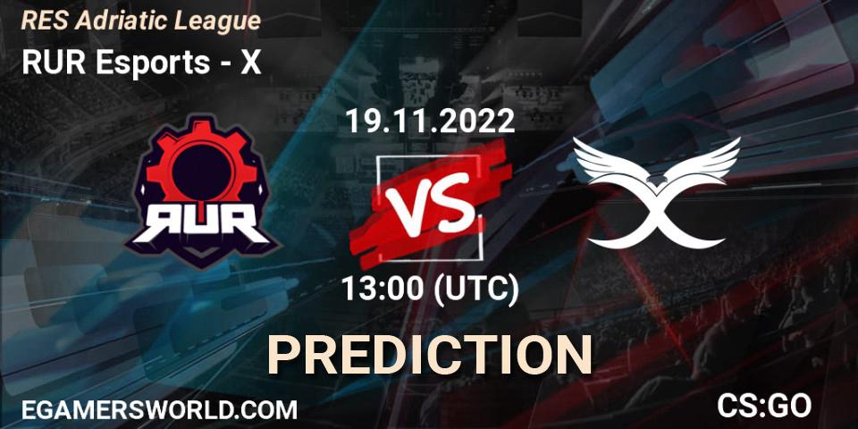 RUR Esports vs X: Match Prediction. 19.11.2022 at 13:00, Counter-Strike (CS2), RES Adriatic League