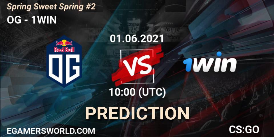 OG vs 1WIN: Match Prediction. 01.06.2021 at 10:00, Counter-Strike (CS2), Spring Sweet Spring #2