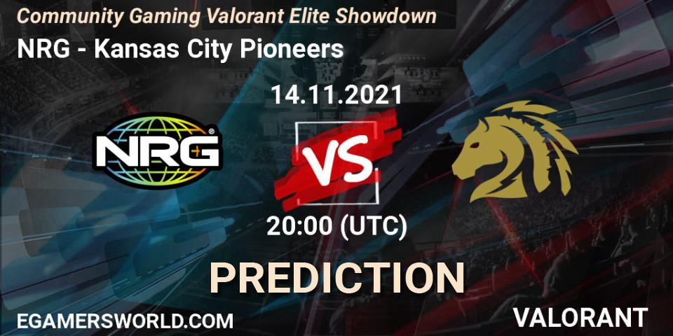 NRG vs Kansas City Pioneers: Match Prediction. 14.11.2021 at 20:00, VALORANT, Community Gaming Valorant Elite Showdown