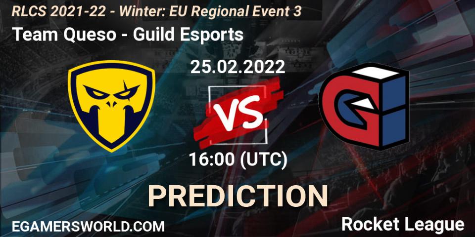 Team Queso vs Guild Esports: Match Prediction. 25.02.2022 at 16:00, Rocket League, RLCS 2021-22 - Winter: EU Regional Event 3