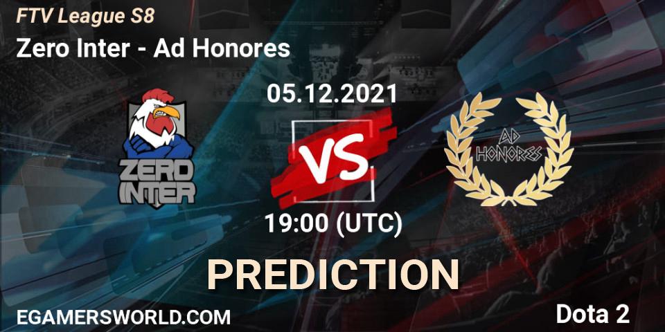 Zero Inter vs Ad Honores: Match Prediction. 05.12.2021 at 19:00, Dota 2, FroggedTV League Season 8