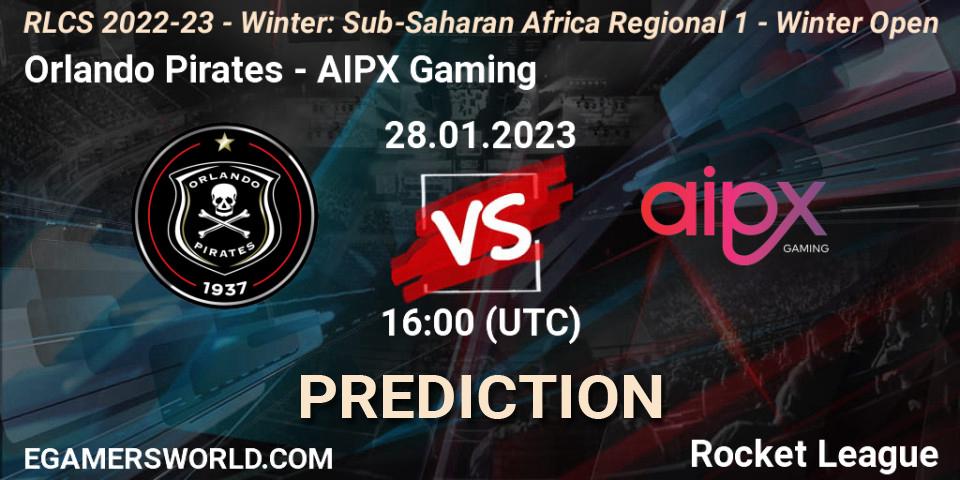Orlando Pirates vs AIPX Gaming: Match Prediction. 28.01.23, Rocket League, RLCS 2022-23 - Winter: Sub-Saharan Africa Regional 1 - Winter Open