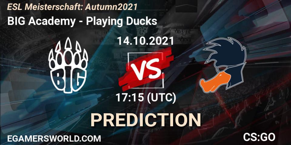 BIG Academy vs Playing Ducks: Match Prediction. 14.10.21, CS2 (CS:GO), ESL Meisterschaft: Autumn 2021