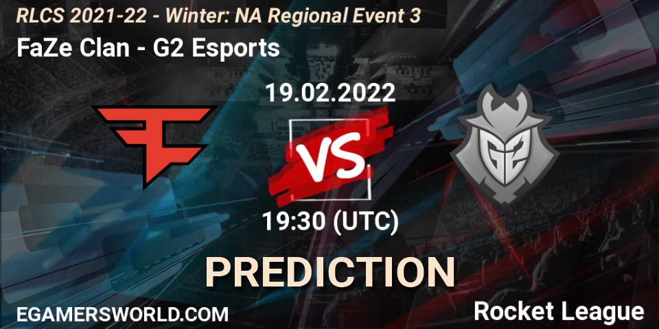 FaZe Clan vs G2 Esports: Match Prediction. 19.02.2022 at 19:15, Rocket League, RLCS 2021-22 - Winter: NA Regional Event 3