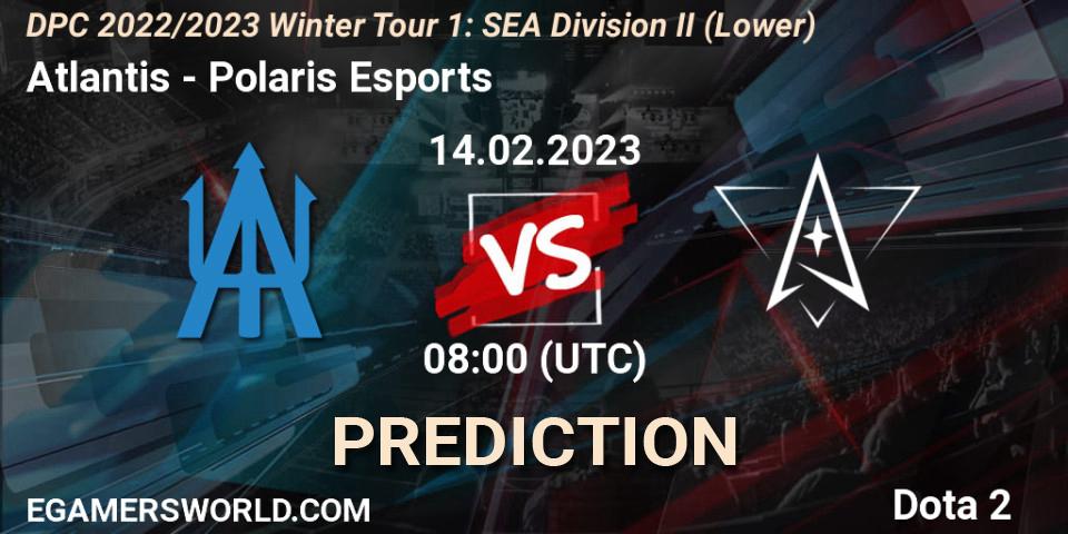 Atlantis vs Polaris Esports: Match Prediction. 15.02.23, Dota 2, DPC 2022/2023 Winter Tour 1: SEA Division II (Lower)