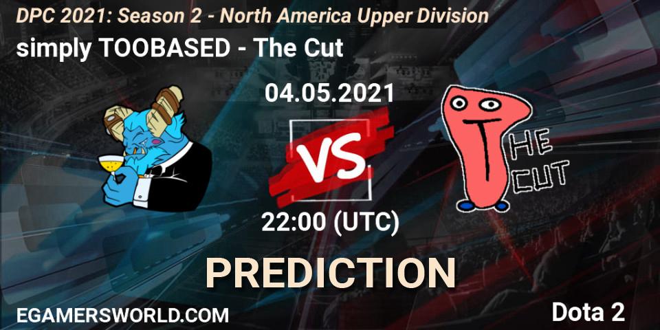 simply TOOBASED vs The Cut: Match Prediction. 04.05.2021 at 21:59, Dota 2, DPC 2021: Season 2 - North America Upper Division 