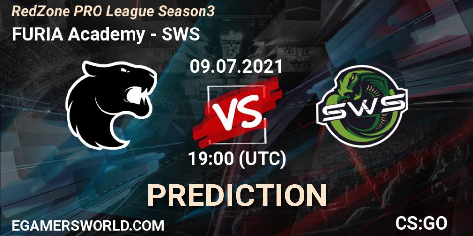 FURIA Academy vs SWS: Match Prediction. 09.07.2021 at 19:00, Counter-Strike (CS2), RedZone PRO League Season 3