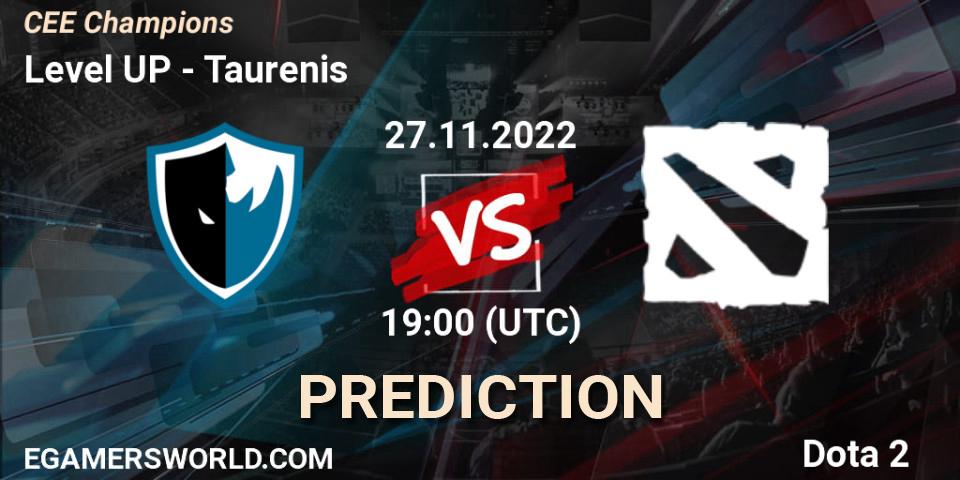 Level UP vs Taurenis: Match Prediction. 27.11.22, Dota 2, CEE Champions