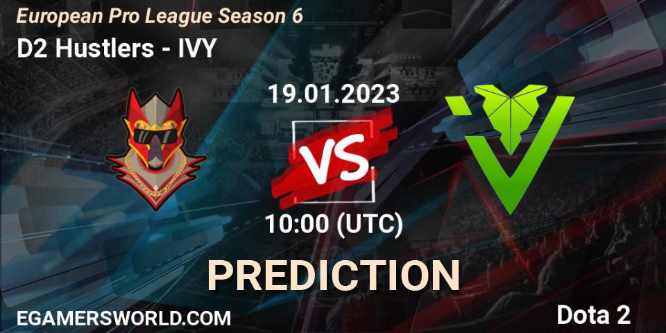 D2 Hustlers vs IVY: Match Prediction. 19.01.23, Dota 2, European Pro League Season 6