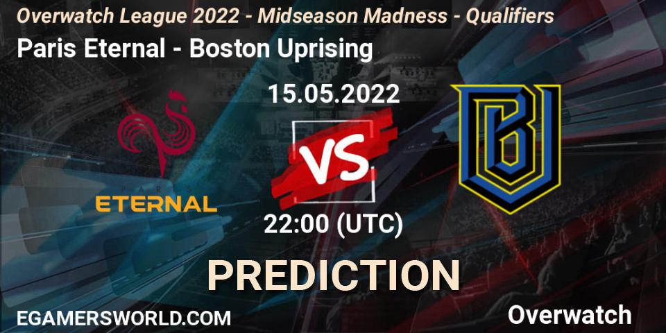 Paris Eternal vs Boston Uprising: Match Prediction. 26.06.2022 at 22:00, Overwatch, Overwatch League 2022 - Midseason Madness - Qualifiers