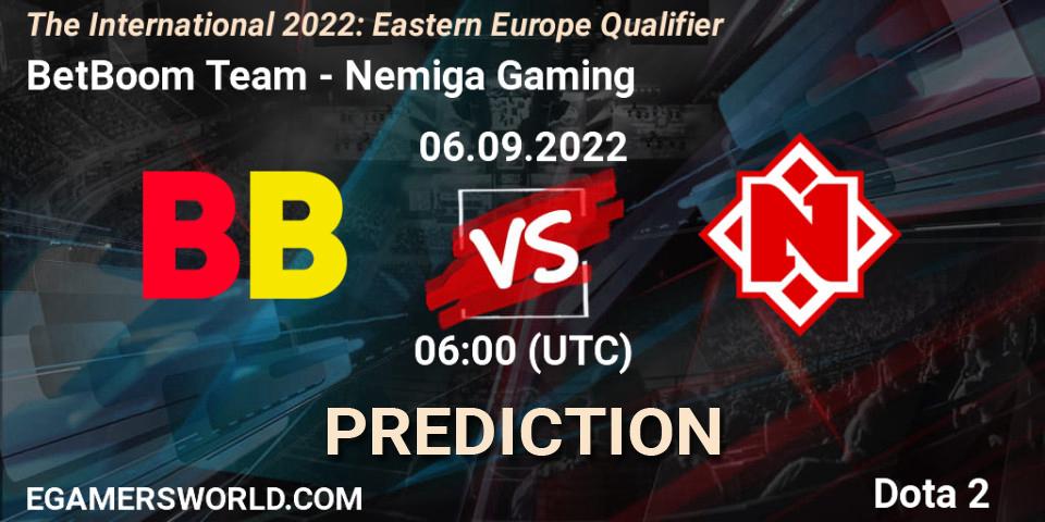 BetBoom Team vs Nemiga Gaming: Match Prediction. 06.09.22, Dota 2, The International 2022: Eastern Europe Qualifier