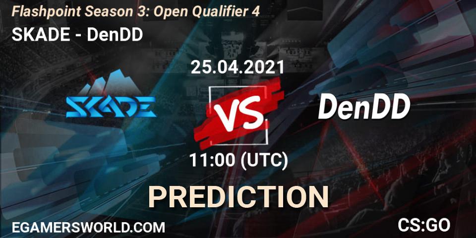 SKADE vs DenDD: Match Prediction. 25.04.2021 at 11:10, Counter-Strike (CS2), Flashpoint Season 3: Open Qualifier 4