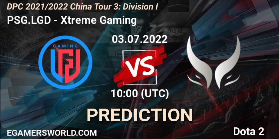 PSG.LGD vs Xtreme Gaming: Match Prediction. 03.07.22, Dota 2, DPC 2021/2022 China Tour 3: Division I