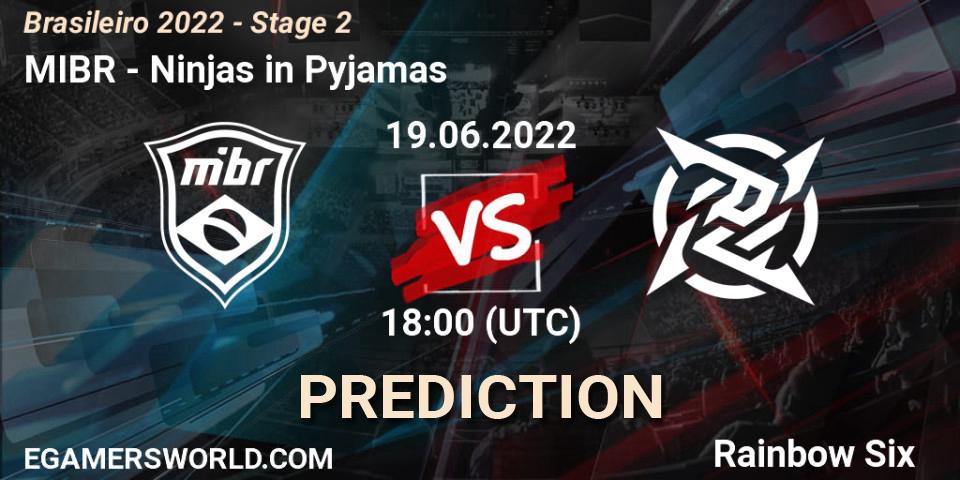 MIBR vs Ninjas in Pyjamas: Match Prediction. 19.06.2022 at 18:00, Rainbow Six, Brasileirão 2022 - Stage 2