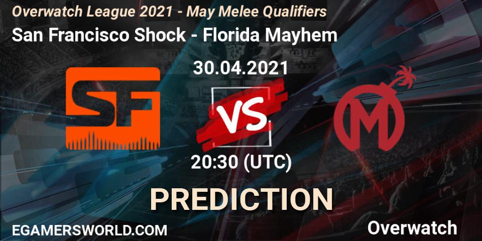 San Francisco Shock vs Florida Mayhem: Match Prediction. 30.04.2021 at 21:00, Overwatch, Overwatch League 2021 - May Melee Qualifiers