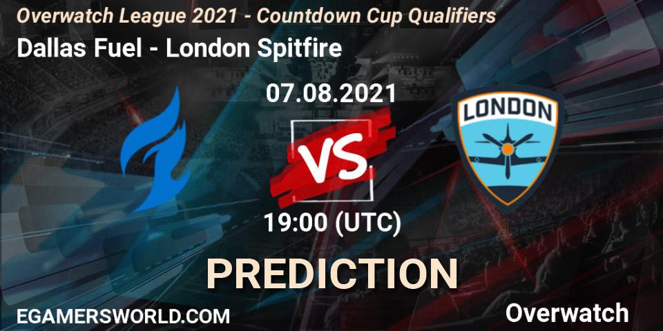 Dallas Fuel vs London Spitfire: Match Prediction. 07.08.21, Overwatch, Overwatch League 2021 - Countdown Cup Qualifiers