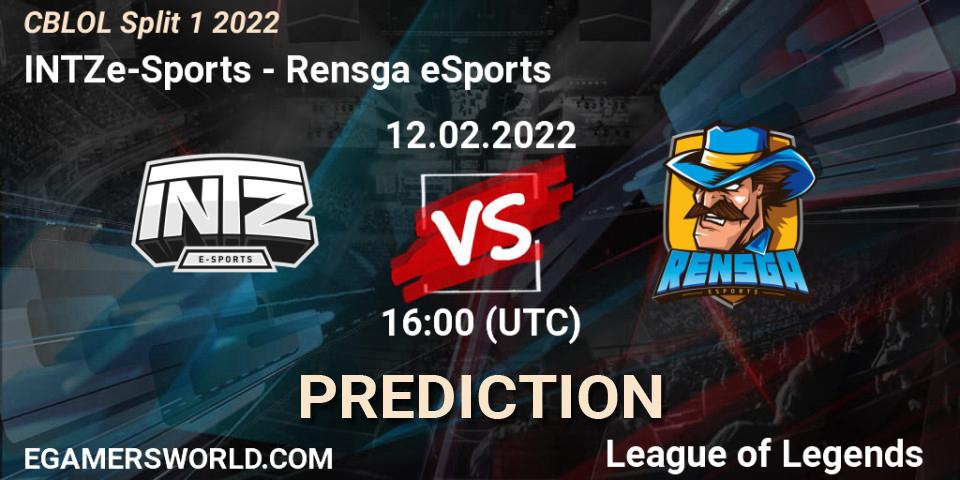 INTZ e-Sports vs Rensga eSports: Match Prediction. 12.02.2022 at 16:00, LoL, CBLOL Split 1 2022