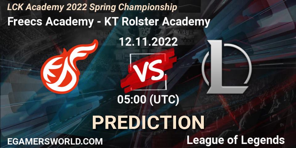 Freecs Academy vs KT Rolster Academy: Match Prediction. 12.11.2022 at 05:00, LoL, LCK Academy 2022 Spring Championship