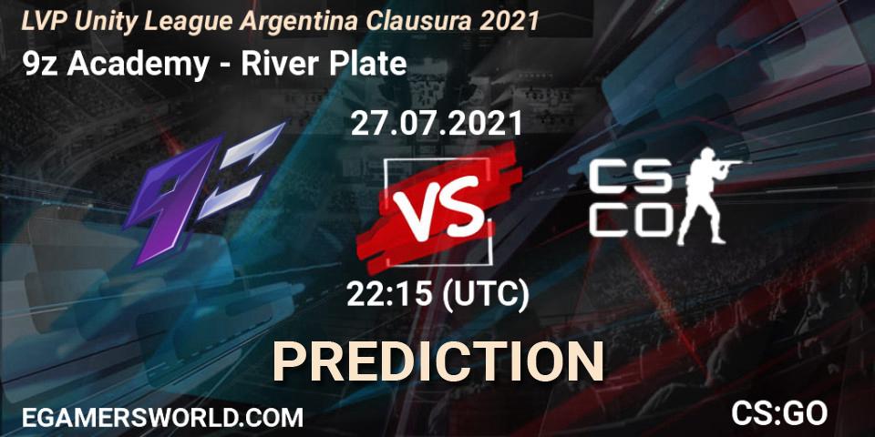 9z Academy vs River Plate: Match Prediction. 27.07.2021 at 22:15, Counter-Strike (CS2), LVP Unity League Argentina Clausura 2021