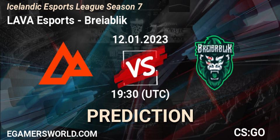 LAVA Esports vs Breiðablik: Match Prediction. 10.01.2023 at 20:30, Counter-Strike (CS2), Icelandic Esports League Season 7