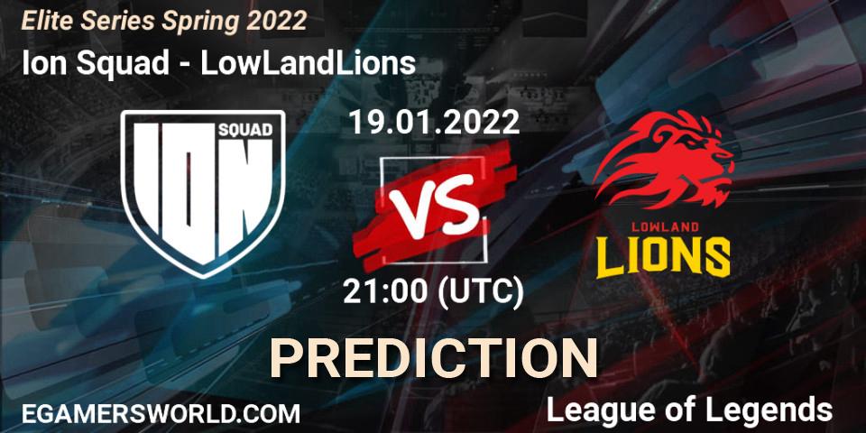 Ion Squad vs LowLandLions: Match Prediction. 19.01.2022 at 21:00, LoL, Elite Series Spring 2022