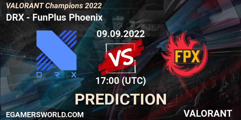 DRX vs FunPlus Phoenix: Match Prediction. 09.09.22, VALORANT, VALORANT Champions 2022