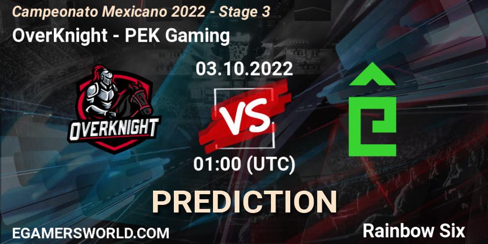 OverKnight vs PÊEK Gaming: Match Prediction. 03.10.2022 at 01:00, Rainbow Six, Campeonato Mexicano 2022 - Stage 3