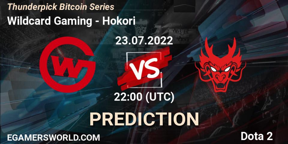 Wildcard Gaming vs Hokori: Match Prediction. 23.07.2022 at 22:00, Dota 2, Thunderpick Bitcoin Series